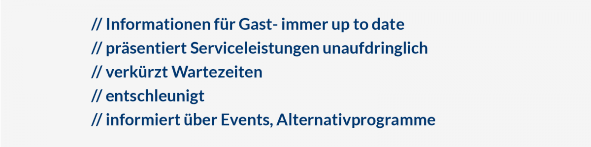 Leistung Hotellerie